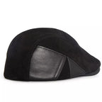 Blaine Black Genuine Leather Duckbill Cap