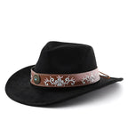 Boho Suede Western Cowboy Hat
