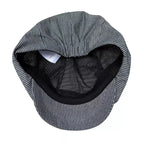 Bonham Striped Linen Newsboy Cap