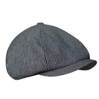 Bonham Striped Linen Newsboy Cap