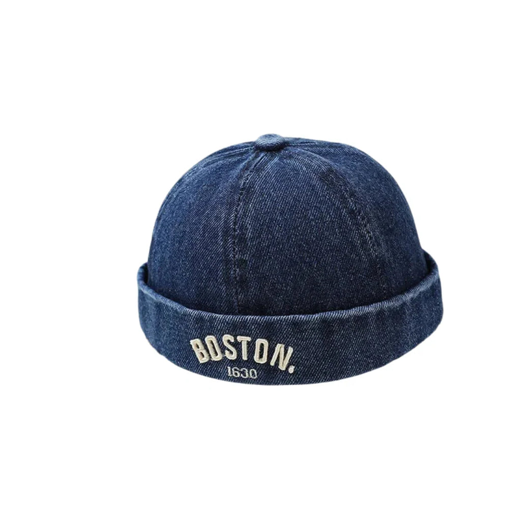 Boston Kids Denim Brimless 6-Panels Docker Cap