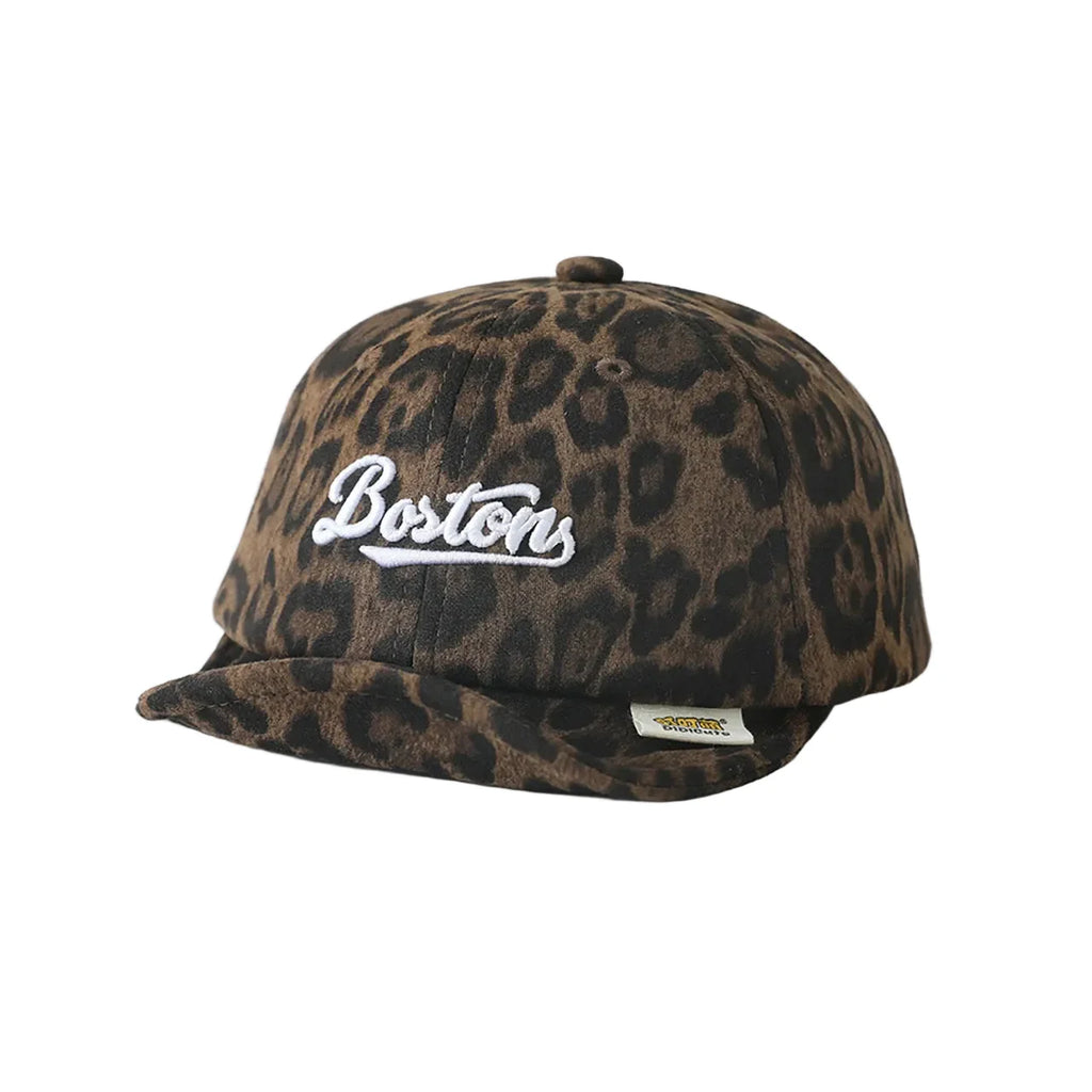Boston Kids Leopard Print Short Brim Baseball Cap