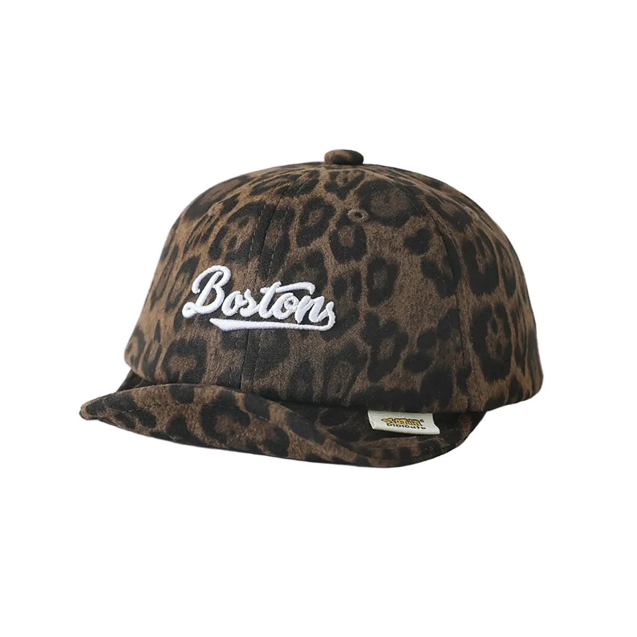 Boston Kids Leopard Print Short Brim Baseball Cap