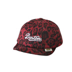 Boston Kids Leopard Print Short Brim Baseball Cap