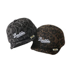Boston Kids Leopard Print Short Brim Baseball Cap