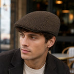 Boston Retro Herringbone Duckbill Flat Cap