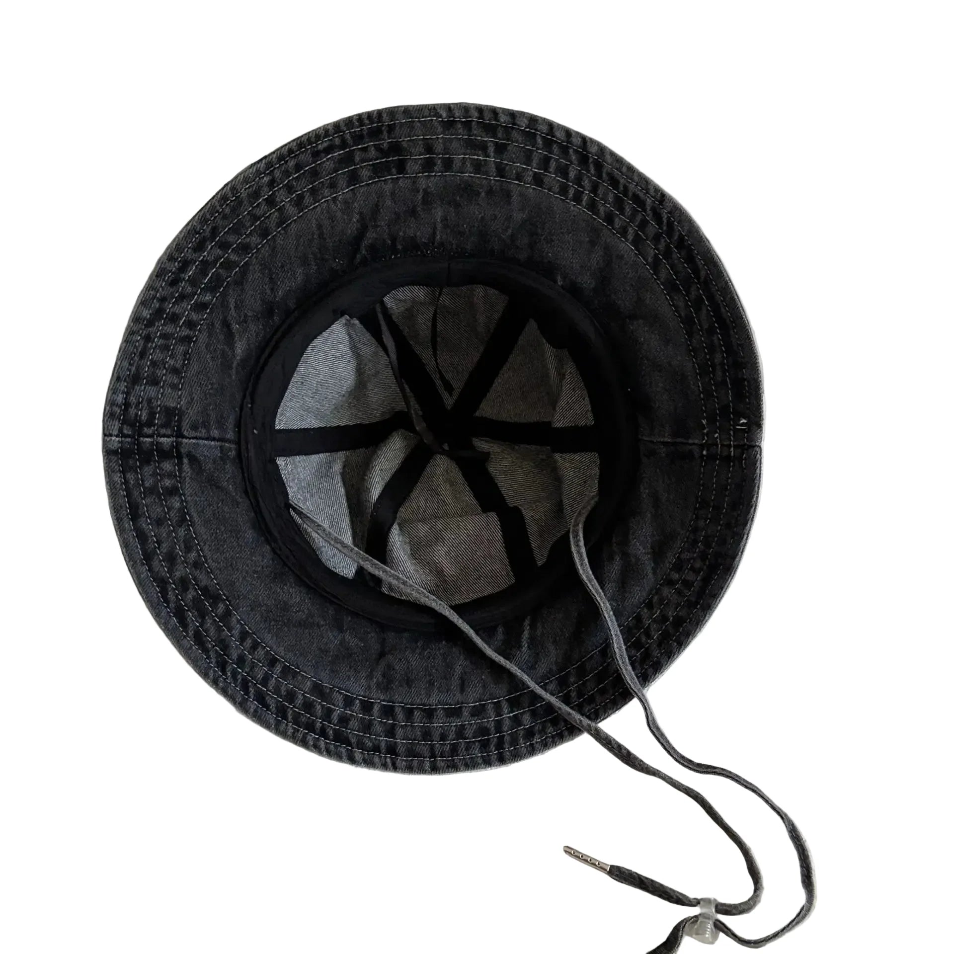 Boston Vintage Denim Wide Brim Bucket Hat