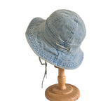 Boston Vintage Denim Wide Brim Bucket Hat