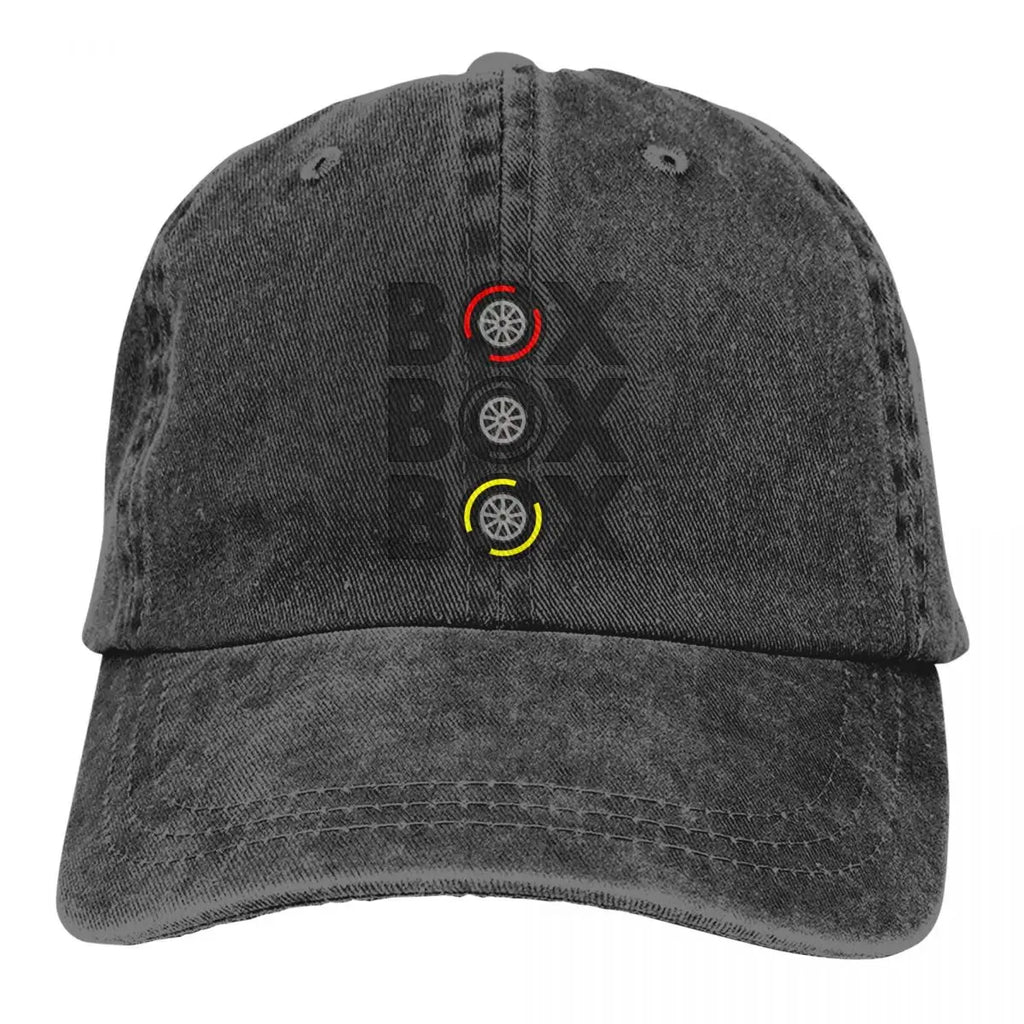 Box Box Box F1 Racing Baseball Cap