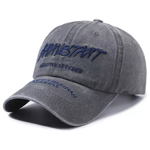 Gray Cotton Baseball Cap
