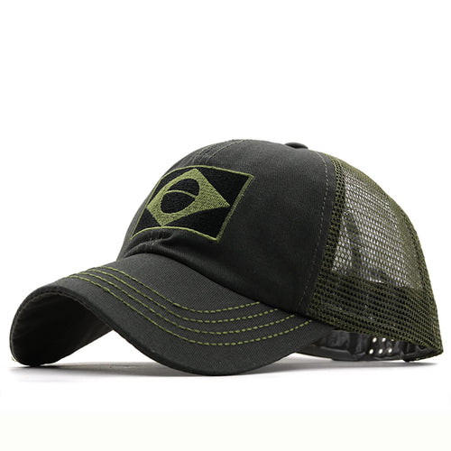 Green Brazil Army Trucker Cap