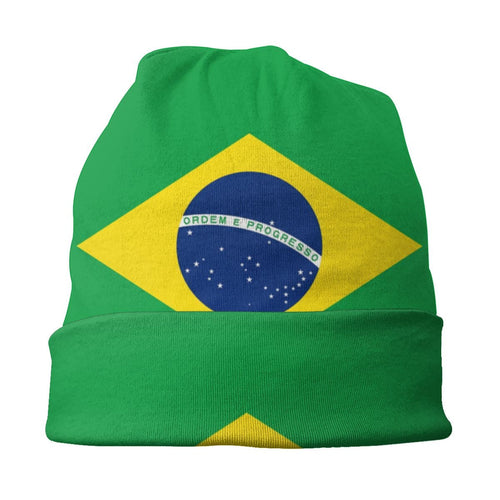 Brazil Flag Beanie front view