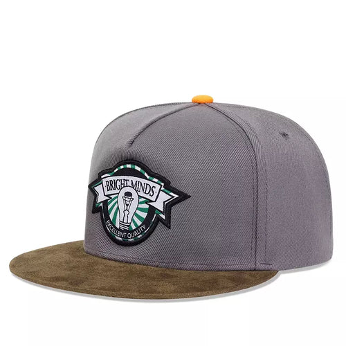 Gray Bicolor Snapback Cap back view
