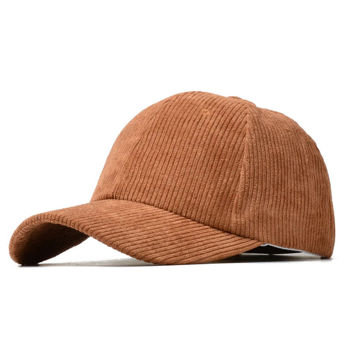 Khaki Corduroy Baseball Cap