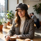 Bristol Women Wool Knitted 8-Panel Newsboy Cap