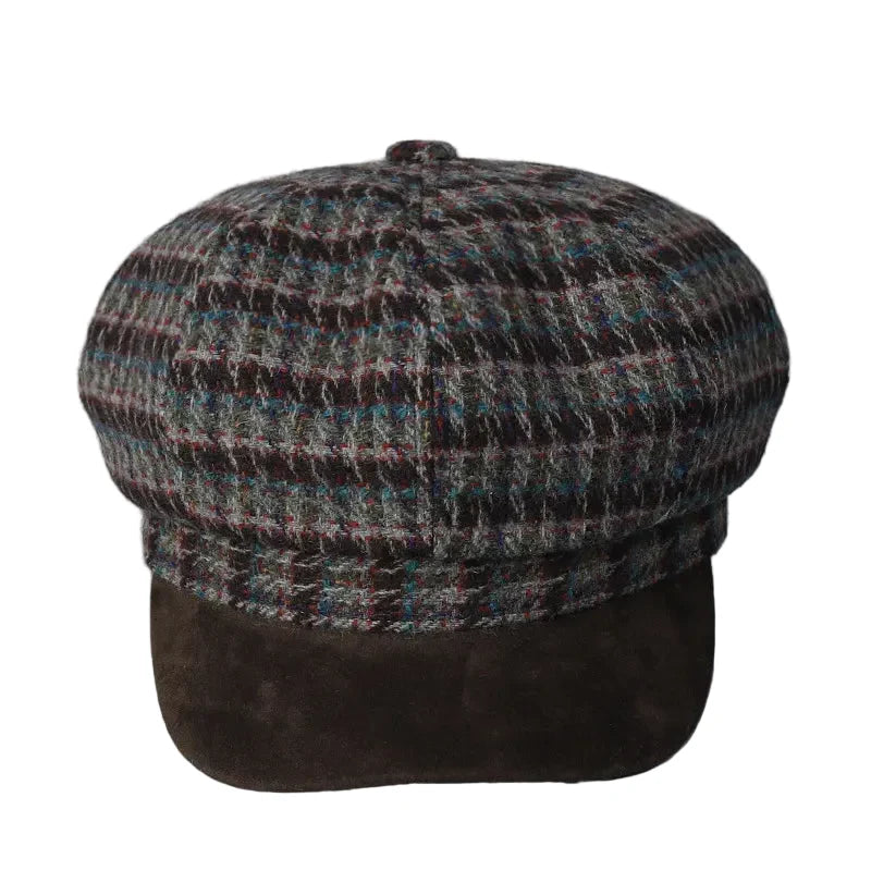 Bristol Women Wool Knitted 8-Panel Newsboy Cap