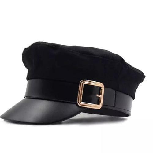 Black Cotton Sailor Cap