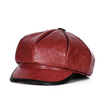 Bristol Vintage Genuine Leather Newsboy Cap