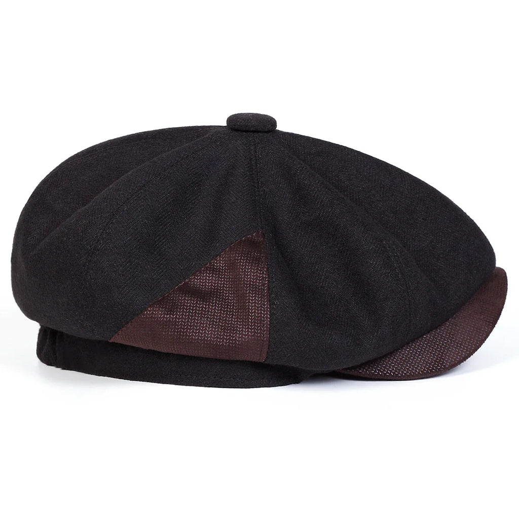 British Letter Label Newsboy Cap