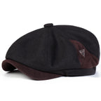 British Letter Label Newsboy Cap