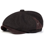 British Letter Label Newsboy Cap