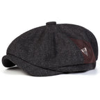 British Letter Label Newsboy Cap