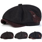 British Letter Label Newsboy Cap
