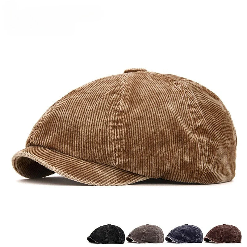 Newsboy Cap - British Style Corduroy Hat