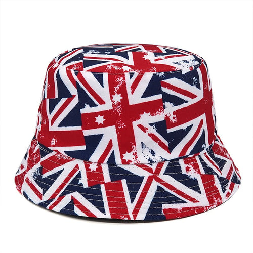 British Flag Bucket Hat - Reversible Cotton Summer Unisex