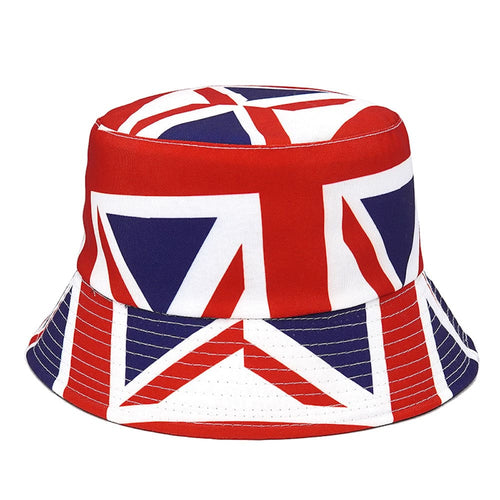British Flag Bucket Hat - Reversible Cotton Summer Unisex