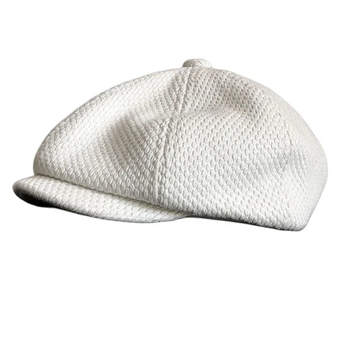 White Brixton Newsboy Cap