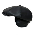 Brixton Winter Genuine Leather Earflaps Newsboy Cap