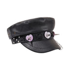 Broken Hearts Gothic Leather Sailor Cap