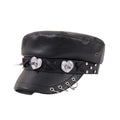 Broken Hearts Gothic Leather Sailor Cap