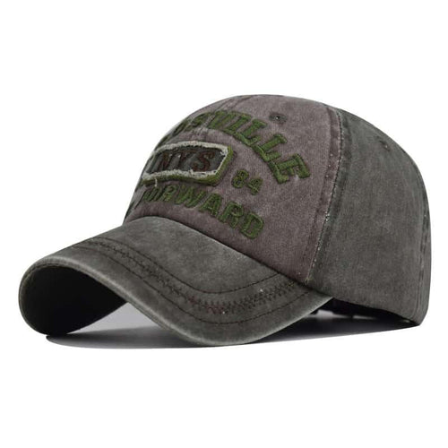 Gray Cotton Baseball Cap