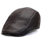 Bruk Vintage Leather Flat Cap