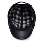 Bruk Vintage Leather Flat Cap
