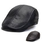 Bruk Vintage Leather Flat Cap