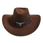 Bull Head Suede Cowboy Hat