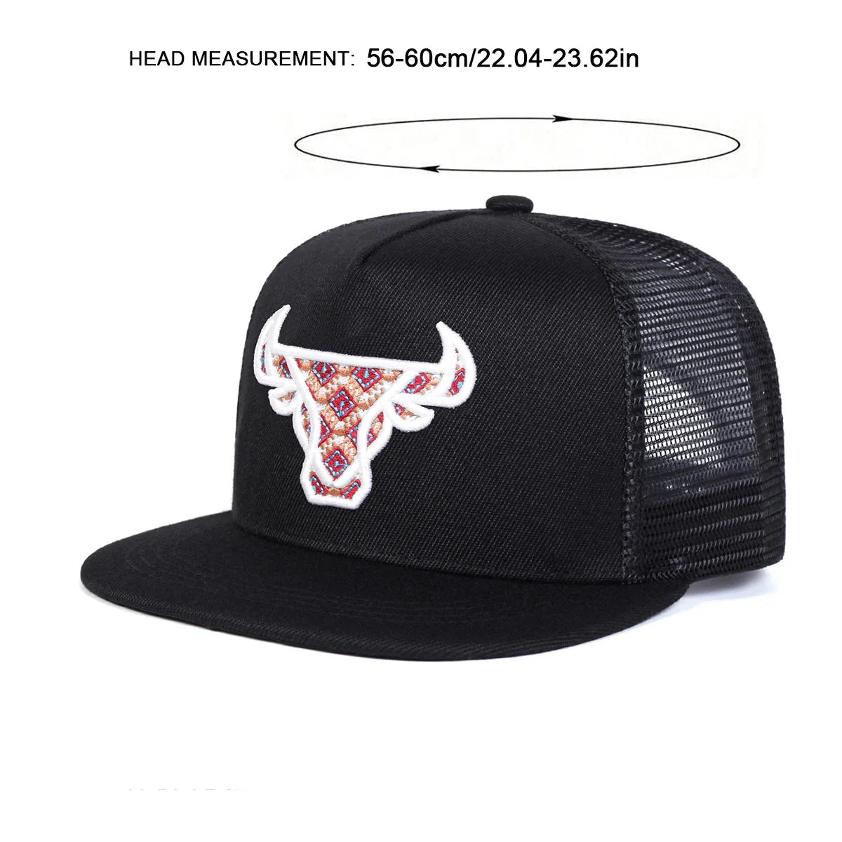 Bull Head Trucker Snapback Cap