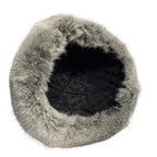 Burlington Winter Natural Rabbit Fur Leather Docker Cap