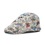 Butterflies Cotton Flat Cap