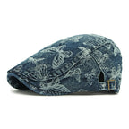 Butterflies Denim Flat Cap