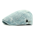 Butterflies Denim Flat Cap