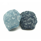 Butterflies Denim Flat Cap