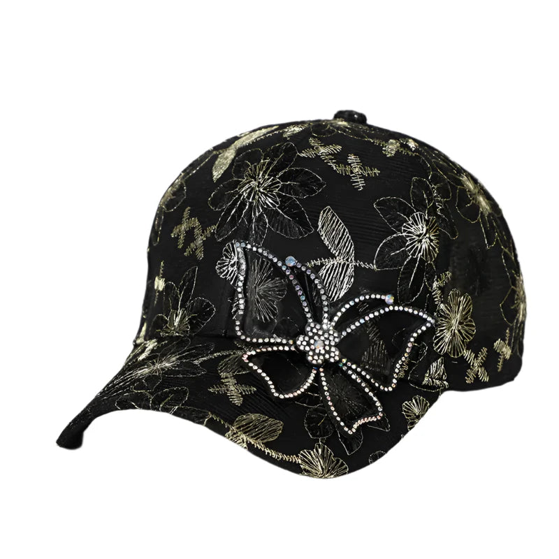 Butterfly Rhinestones Baseball Cap