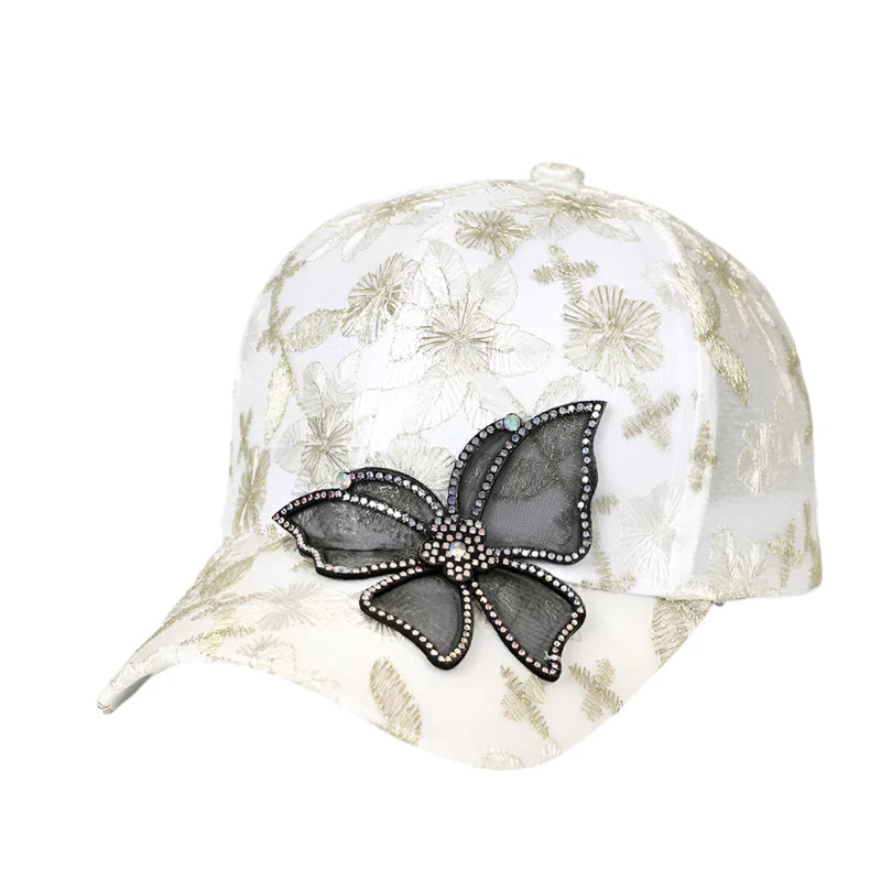 Butterfly Rhinestones Baseball Cap