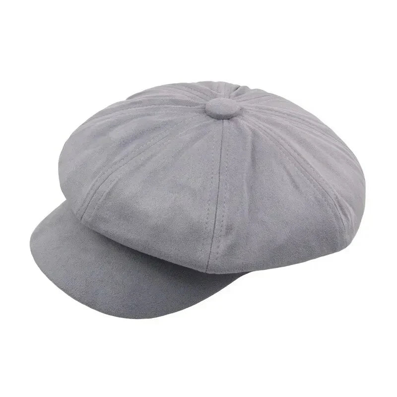 Byrne Women Suede Newsboy Cap