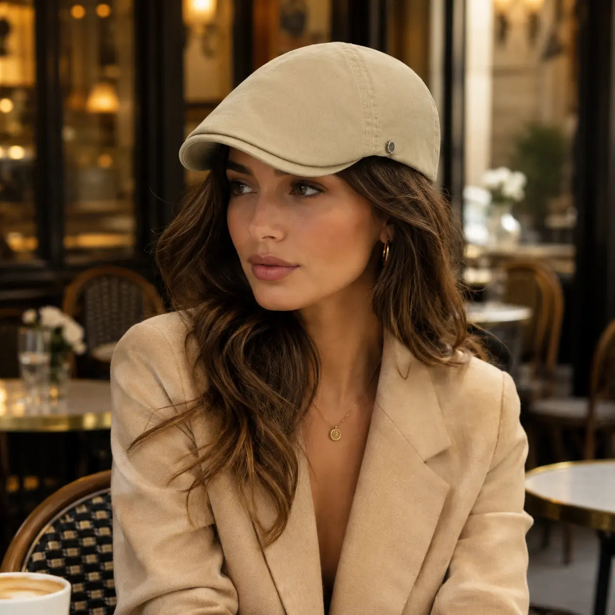 Cabbie 6-Panels Cotton Flat Cap