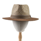 Calabria Summer Chevron Straw Fedora Hat